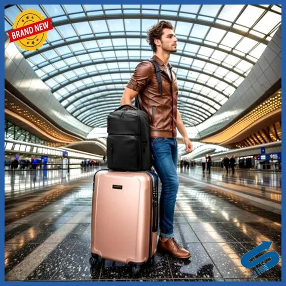 Waterproof Laptop Backpack Flight Approved Anti-Theft Daypack 15.6-inch Sleeve